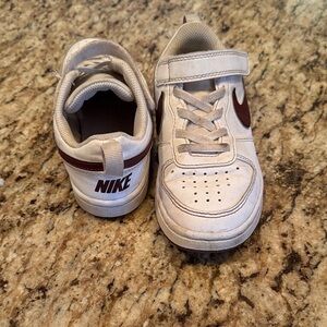 Nike Kids White and Brown Sneakers